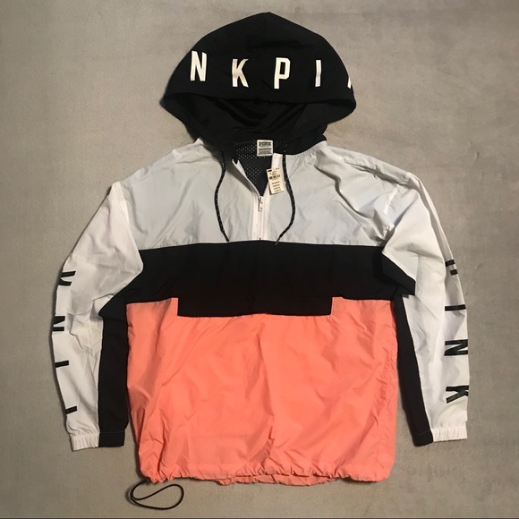 PINK Victoria's Secret Jackets & Blazers - VS PINK • Quarter-zip Windbreaker